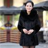 Fur Mink Fur Mother Coat New Long Large Size Coat Fur Imitation Fox Fur One-piece Fur Collar Coat