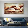 Canvas Art Painting Lotus Leaf Flower Idyllic Creative Decor Picture Modern Vintag Decoration For Living Room Oil Plant Pictures
