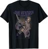 Jimi Hendrix Playing Guitar Purple Yellow T-Shirt