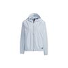 Street Windbreaker Hoodie Jacket Women Outerwear Light-Blue GP0669