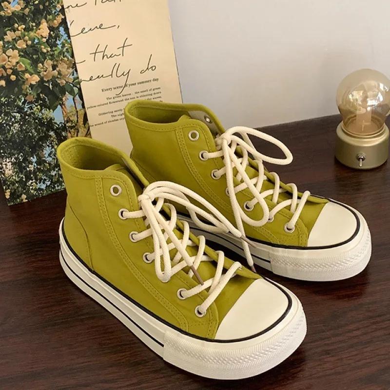 2024 Новый стиль женские туфли с толстой подошвой и высоким верхом Mango Head Flat Shoes универсальные повседневные модные белые