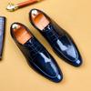 [During The Event] Business Men'S Shoes Dress Casual Shoes British Leather Patent Leather Polished Breathable Pointed Wedding Leather Shoes