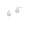 Drop Diamond K10 White Gold Earrings 111446153203 [Yondo Sea] (WG) Women's