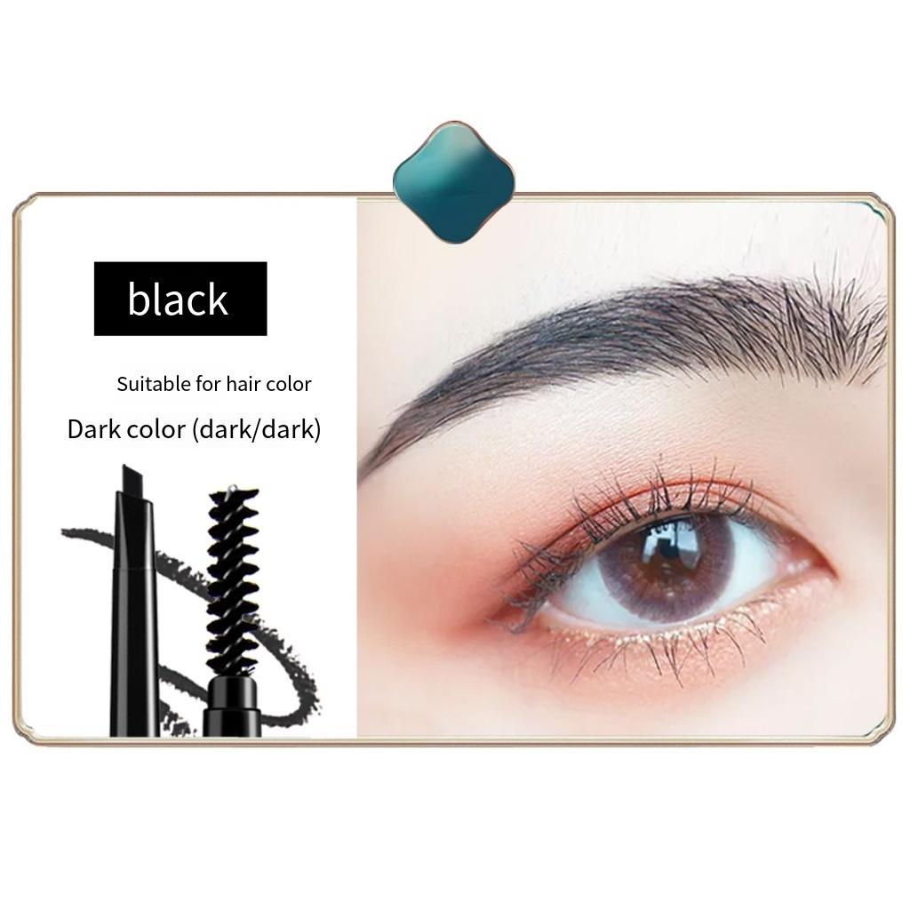 Double Head Eyebrow Pencil Waterproof Natural Three-dimensional Smooth Triangle Eyebrow Pencil Does Not Remove Makeup Lasting Women Makeup Cosmetics