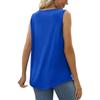 2024 Women's Sleeveless Square Collar Vest T-Shirt, Solid Color Swallowtail Suspenders Top