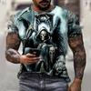 Tshirt Tattoo 3D Printing Summer Men T-shirt Short Sleeve Personality Streetwear O-neck Mens Clothing Top