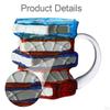 Books Stack Coffee Cup Accessories Colorful Reading Bookish Items Supplies for Book Lovers Writer