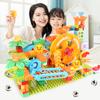 Newest Big Size Turntable Marble Race Run Building Blocks Creative Piano DIY Blocks Plastic Funnel Slide DIY Assembly Bricks