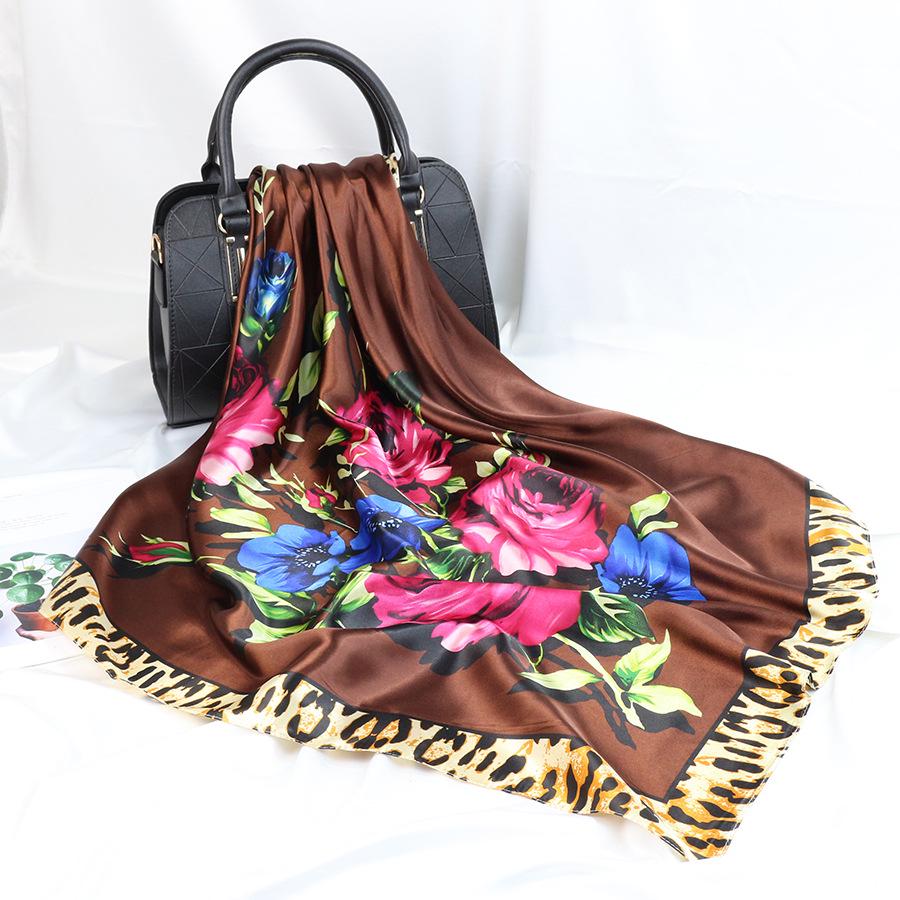 High-quality Luxurious Silk Scarves Headband Scarfs Neck Scarf For Women Chain Silk Scarf Women's Decorative Shawl