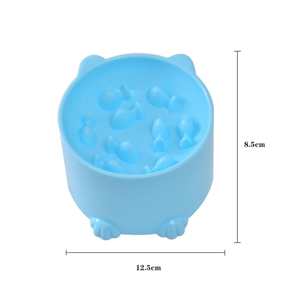 ABS Elevated Cat Slow Feeder Bowl Slow Eating Cat Puzzle Feeders Tilted Raised Anti Vomiting Cat Feeding Bowls For Home Pet