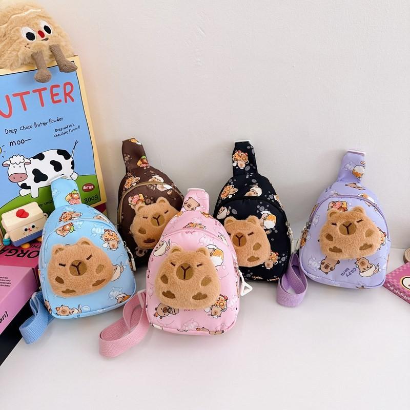 Fun Colorful And Plush Chest Bag For Kids With Adorable Cartoon Print And Lightweight Design For Daily Wear