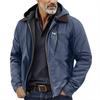 Men's Solid Color Zipper Pocket Hooded Sweatshirt Jacket Cardigan Men's Casual Jacket Cardigan