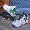 Elementary School Basketball Shoes Medium and Older Children's Shoes Mesh Surface Breathable Hard Sole Wear-resistant and Non-slip Rotary Buckle Boys'