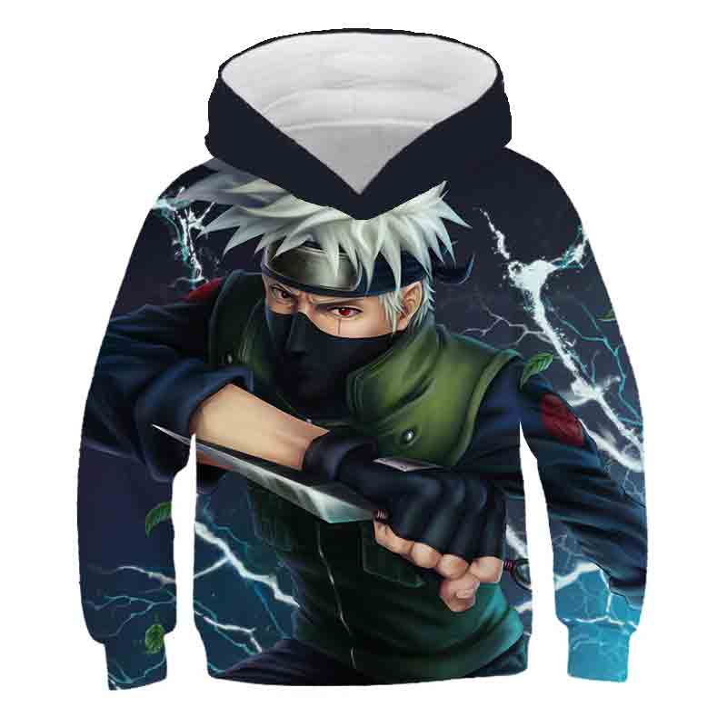 2023 New Naruto Hoodie Animation Kids 3D Printed Fashion Sweatshirts Boys Girls Kids Pullovers Street Wear Coats 3-14 Years Old