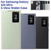 Smart View Phone Case Cover For Samsung Galaxy S24 Ultra SM-S928B Smart View Wallet Flip Case Cover