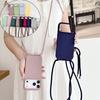 Crossbody Lanyard Liquid Silicone Case For iPhone 17 Air 17 16 15 14 13 12 11 Pro Max X XR Max 7 8 Plus Samsung S25 S24 23 Ultra Plus