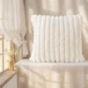 Faux Fur Plush Square Cushion Cover Decorative Pillow Case Throw for Sofa Chair Hotel