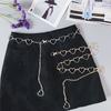Fashion Belt Women Metal Love Heart Trendy Pants Chain Waistband Waist Chain Heart Belts