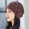 Women's Spring & Summer Floral Dot Baotou Hat - Lightweight, Double-Layered for Gray Hair Coverage