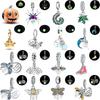 Fit Pandora Charms Bracelet 925 Copper Glow-in-the-dark Ghost Pumpkin Firefly Light Bulb Insect Luminous Pendant Beads Zircon