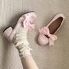 Fashion Round Toe Thick Sole JK Lolita Mary Jane Cute Women Pumps Bow Sweet Simple Comfortable Versatile Casual Loafers Single Shoes