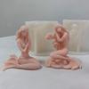 3D Mermaids Shape Candle Mold Unique Mermaids Aromatherapys Gypsum Ornament Plasters Fragrances Stone Epoxy Molds DIY