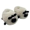 New Hairy Sheep Furry Loafers Women's Fuzzy Mules Stuffed Fur Slides Woman Winter Warm Plush House Shoes Unisex Big Slipper 45
