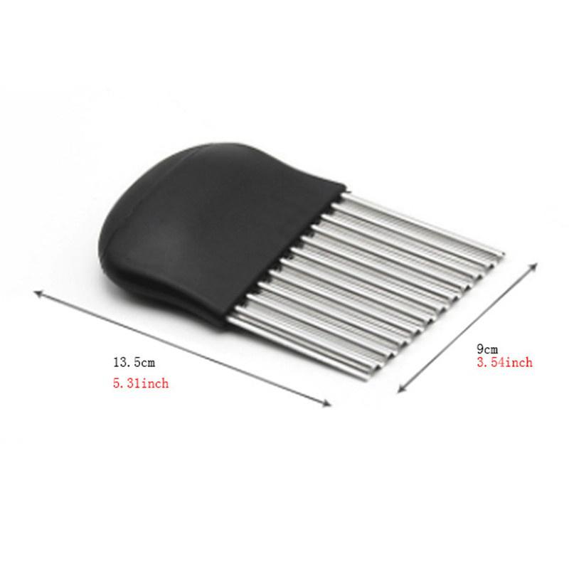 Kitchen Stainless Steel Wave Potato Slicer Onion Carrot Chips Cutter Tool