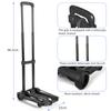 Folding Luggage Cart 2 Wheels Folding Hand Truck Collapsible Dolly for Moving Shopping