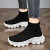 Women Sneaker Socks Shoes Breathable Low Cut Stretch Fabric Slip-On Women Non-slip Casual Sports Leisure Sock Boots