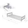 KIDDY Children's Bed 90 X 190 Light Gray