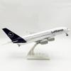 Display 1:240 Scale 380 Airbus Model 30CM New Lufthansa A380 Resin Airline Aircraft Model with Landing Gear Simulation Souvenir