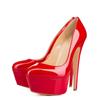 New Women Pumps Extremely High Heels Shoes14cm Sexy Patent Leather Woman Wedding Party Shoes Platform Stiletto Red 817-9PA