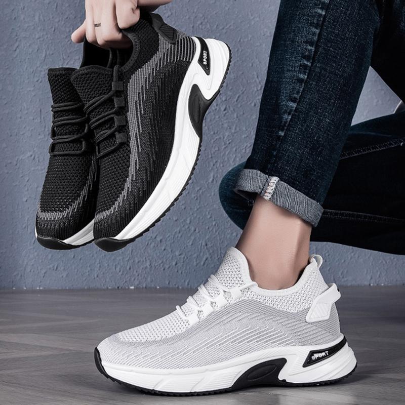 New Men Heightening Shoes Casual Sneakers Summer Mesh Breathable Elevator Shoes Mesh Comfortable Soft Sole Non Slip Men's Shoes