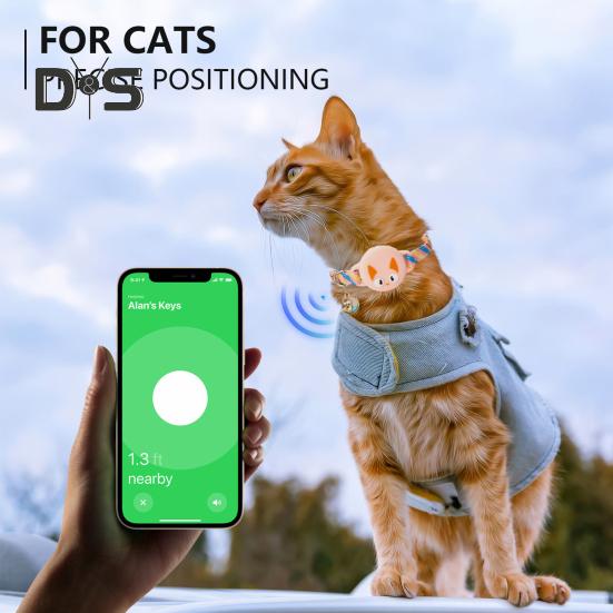 Держатель для трекера, ошейник для домашних животных с колокольчиком, регулируемый светоотражающий ошейник для собак и кошек с чехлом для AirTag, GPS-искатель, аксессуары для котят, щенков