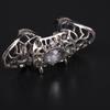 Cool Punk Rings Hollow Scroll Joint Fashion Jewelry for Women /Men Ring Full Finger Claw Rings