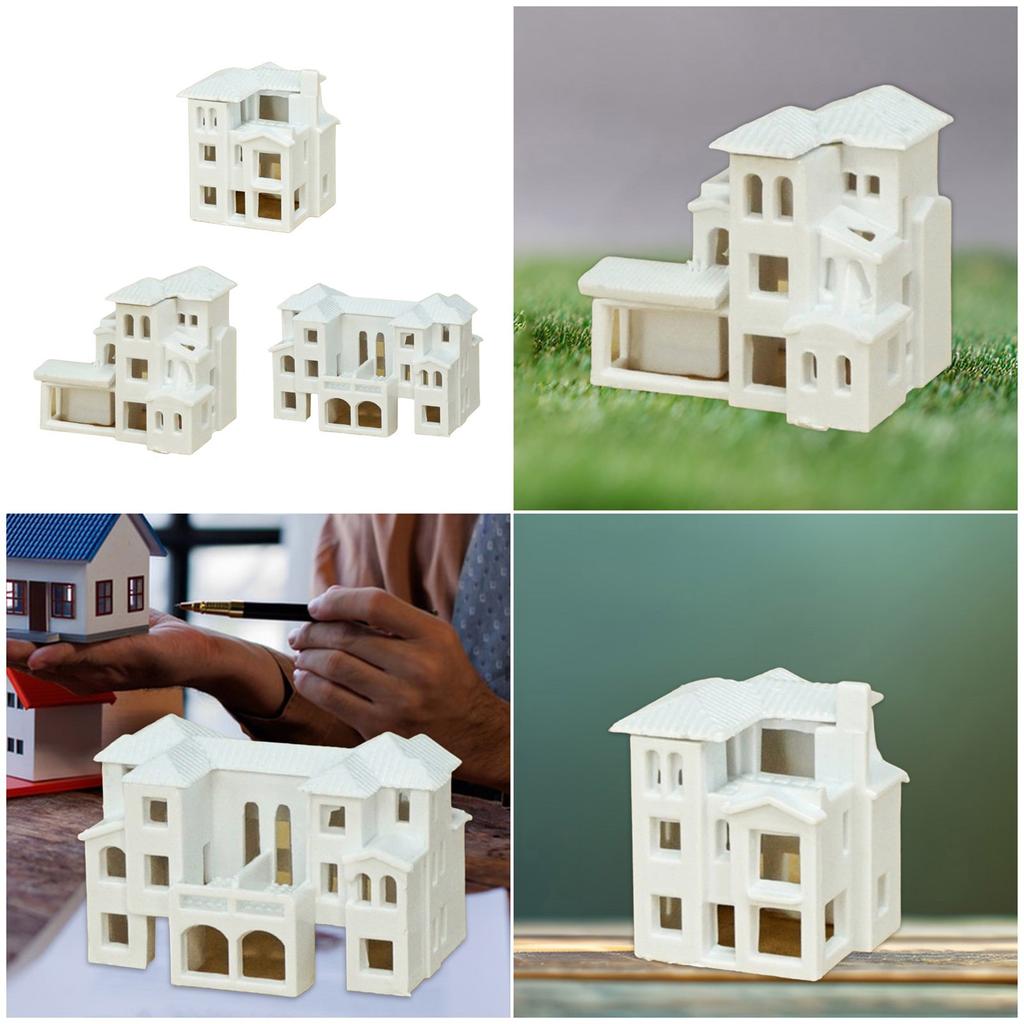 N Scale 1:500 Villa Building Assembling Model Outland Realism Scene Sand Table Buildings Model Dollhouse Building Model