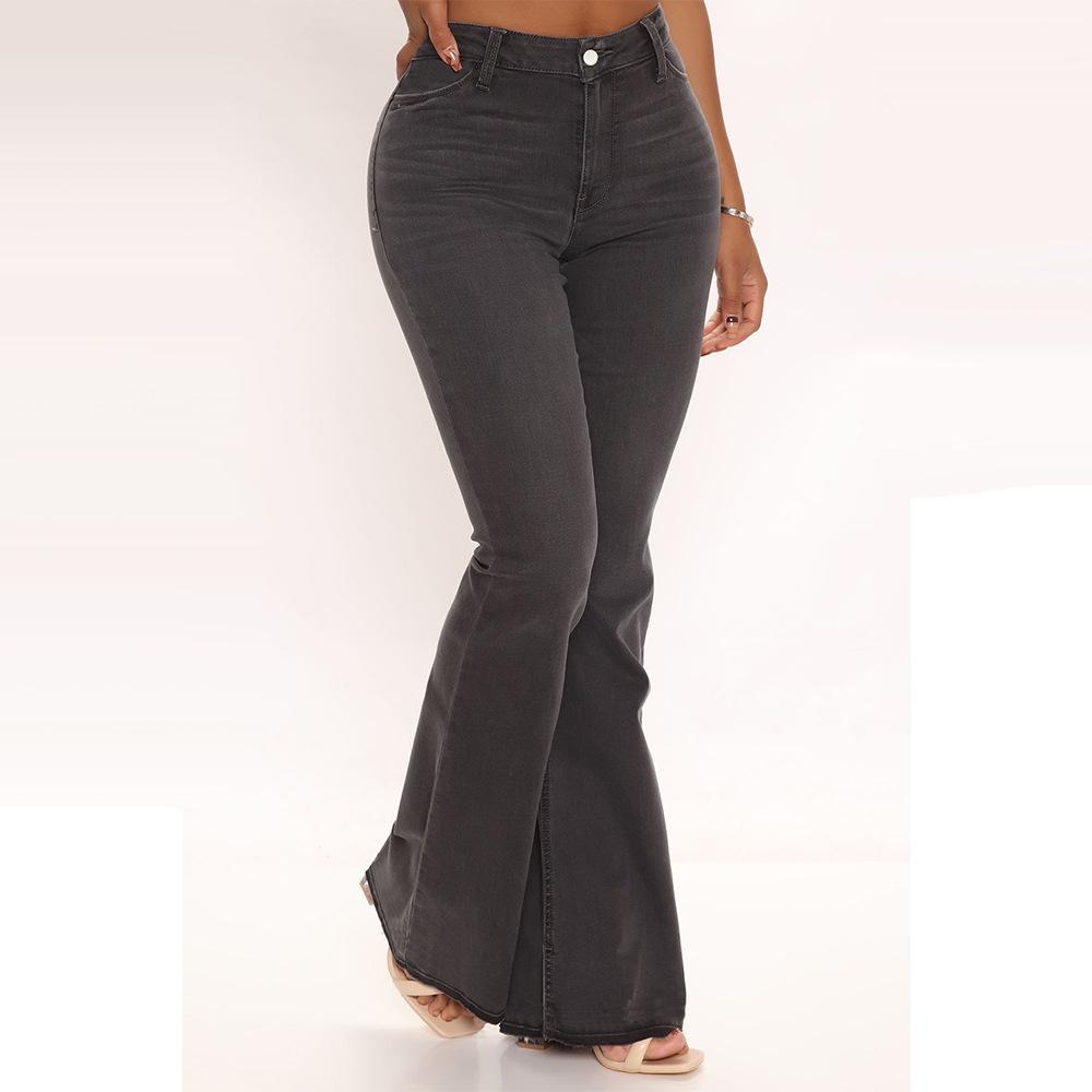 Flared Jeans Women's Hip Lift Slim Plus Size Trousers