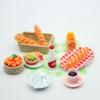 1Set Dollhouse Mini Breakfast Play Dim Sum Bread Jam Plate Model Miniature Kitchen Cooking Baking Model Diy Doll Accessories