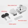 With Key Hardware Accessories Hasp Cabinet Door Locks Window Lock Mall Display Glass Cabinet Lock