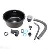 Undermount Small Kitchen Sink Professional Nano Black Stainless Steel Single Bowl Kitchen Bar Sink for Kitchen Bar