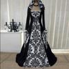 Women Vintage Retro Gothic Long Sleeve Hooded Dress Long Gown Dresses