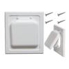 AD23-1 Set Dual Door Dryer Vent Cover 4 Inch Outdoor Vent Cover Duct Tube & Trim Ring Indoor Dryer Vent