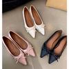 Fashion Women Flats 2024 New Bow Tie Flat Shoes for Women Ballerinas Pointed Toe Slip On Flat Lazy Loafers Casual Comfort Sneakers Women