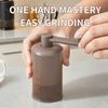 Manual Coffee Grinder Adjustable Smooth Grinding Coffee Mill with Clear Powder Container Portable Hand Crank Mill for Washing Coarse To Fine Grounds