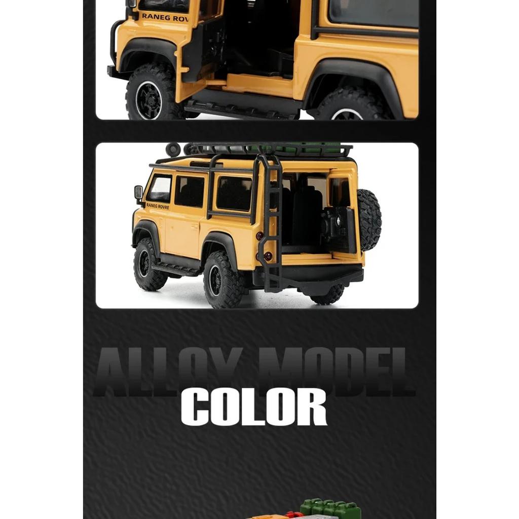 1/32 Land Rover Defender Van Off Road Alloy Diecast Car Model Children's Toys Birthday Gifts Sound and Light Boyfriend Choice