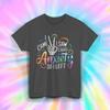 I Came I Saw Had Anxiety Shirt Funny Skeleton Rainbow Introvert Quote Tee S-5XL