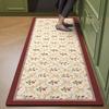 Waterproof Leather Kitchen Carpet, PVC Floor Mats, Plant Pattern, Anti-Slip Decorative Large Area Rug, Home Anti-Oil Rugs