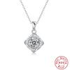 1 Carat S925 Silver Necklace Windmill Pendant With Moissanite Enclosed Collarbone Chain Live Silver Jewelry