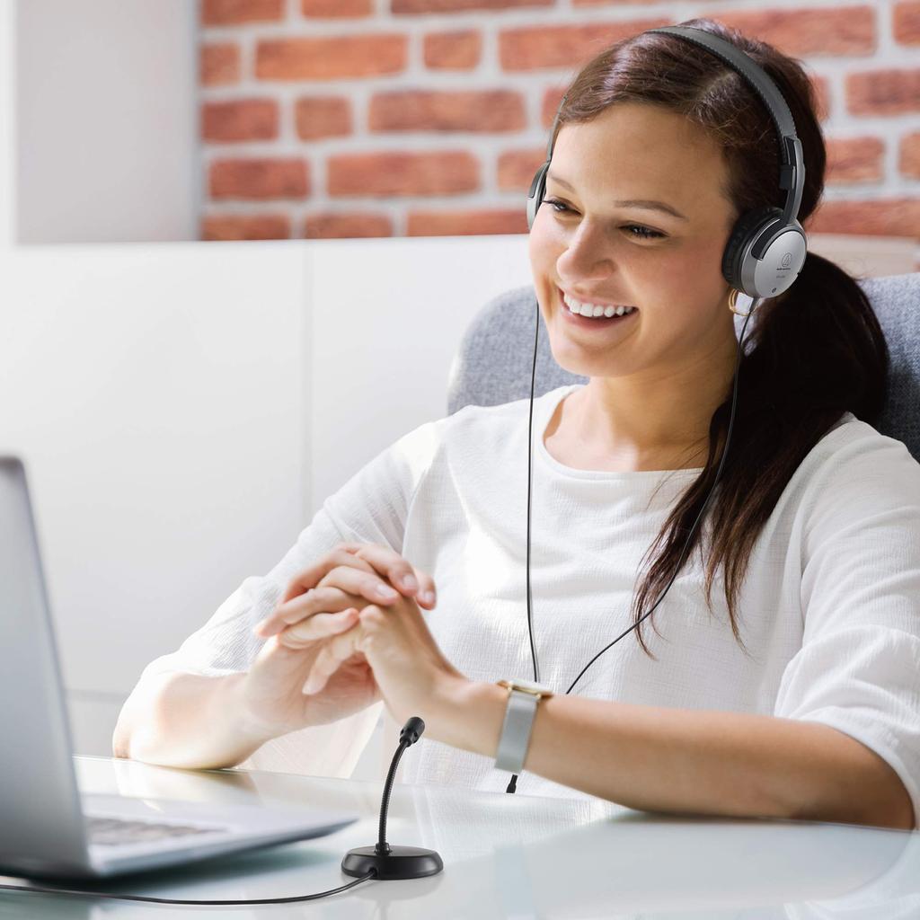 Audio-technica USB Microphone Headphone Starter Pack TeleworkTelecommuting AT9933USB PACK